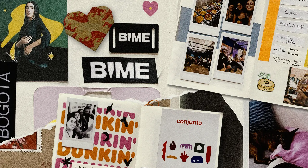 Libreta creativa con fotos, dibujos y notas para recordar momentos personales