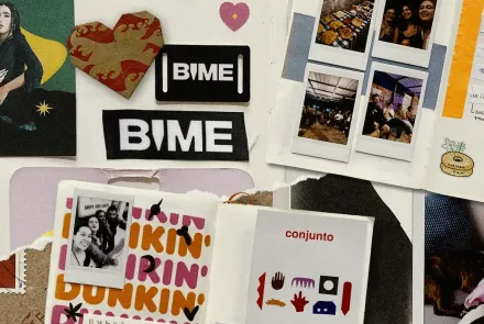 Libreta creativa con fotos, dibujos y notas para recordar momentos personales