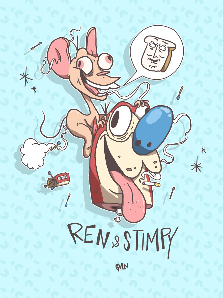 ren stimpy-gvln-GAVILAN