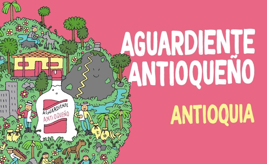 Mapa de aguardientes colombianos