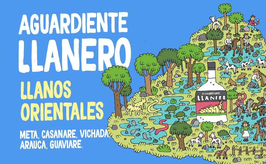 Mapa de aguardientes colombianos