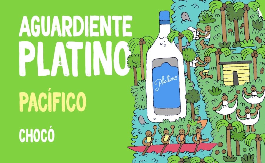Mapa de aguardientes colombianos