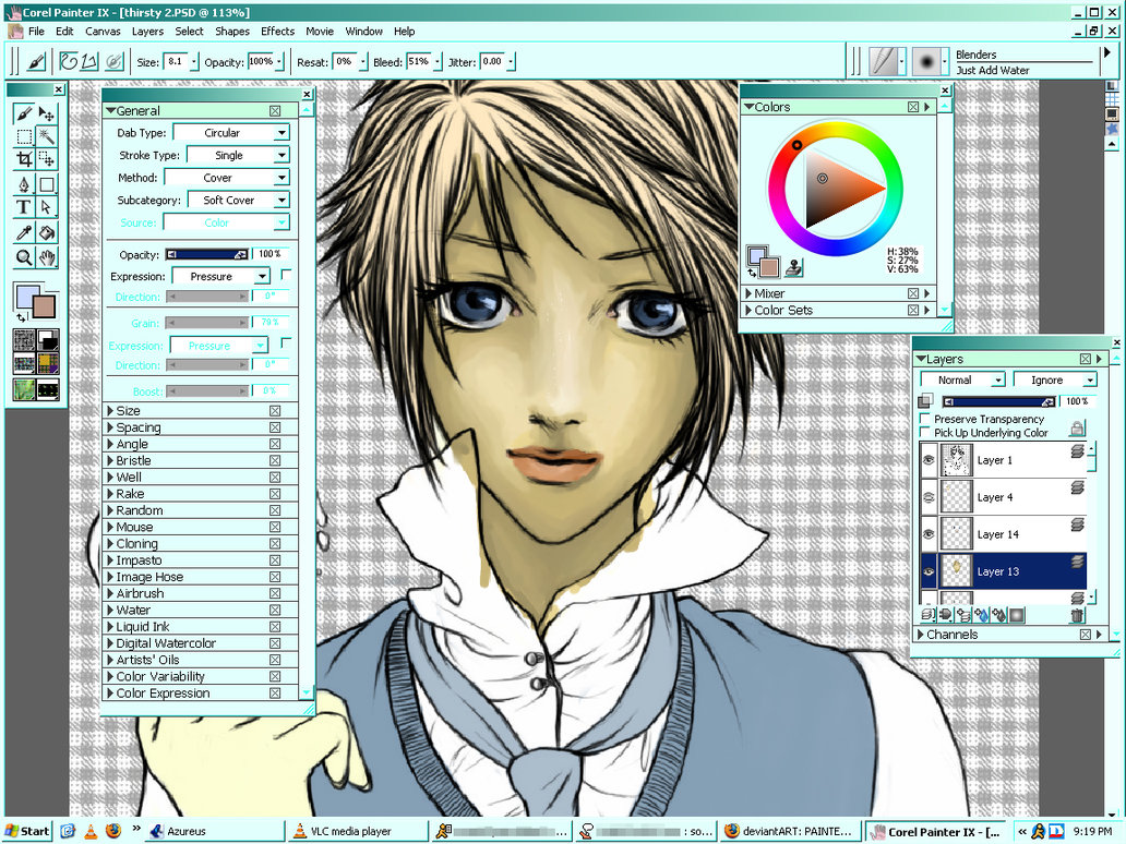 corel painter ix test   by kookycrayon