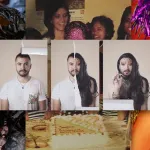 Artista queer latinoamericano en su estudio de arte contemporáneo